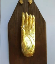Hand Wall Hanging Gold Vintage Art Sculpture Stencil Home Decor Handmade Gifts