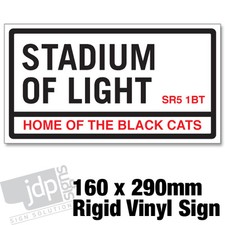 SUNDERLAND FC 'STADIUM OF LIGHT' REPLICA ROAD SIGN 