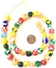 African Multi Ghana Mixed Krobo recycled Glass African trade Beads