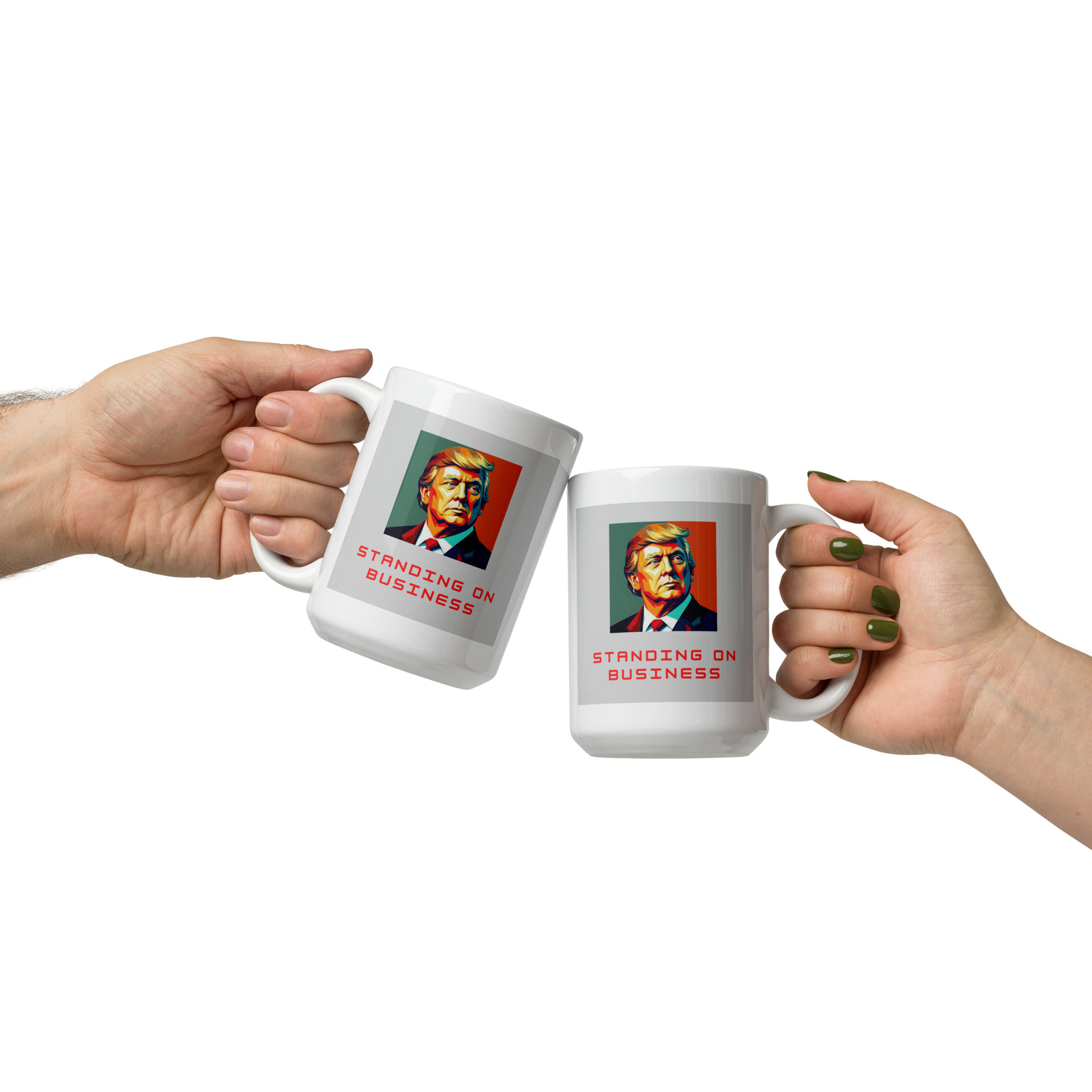 Trump Business White Glossy Mug - Perfect for Supporters