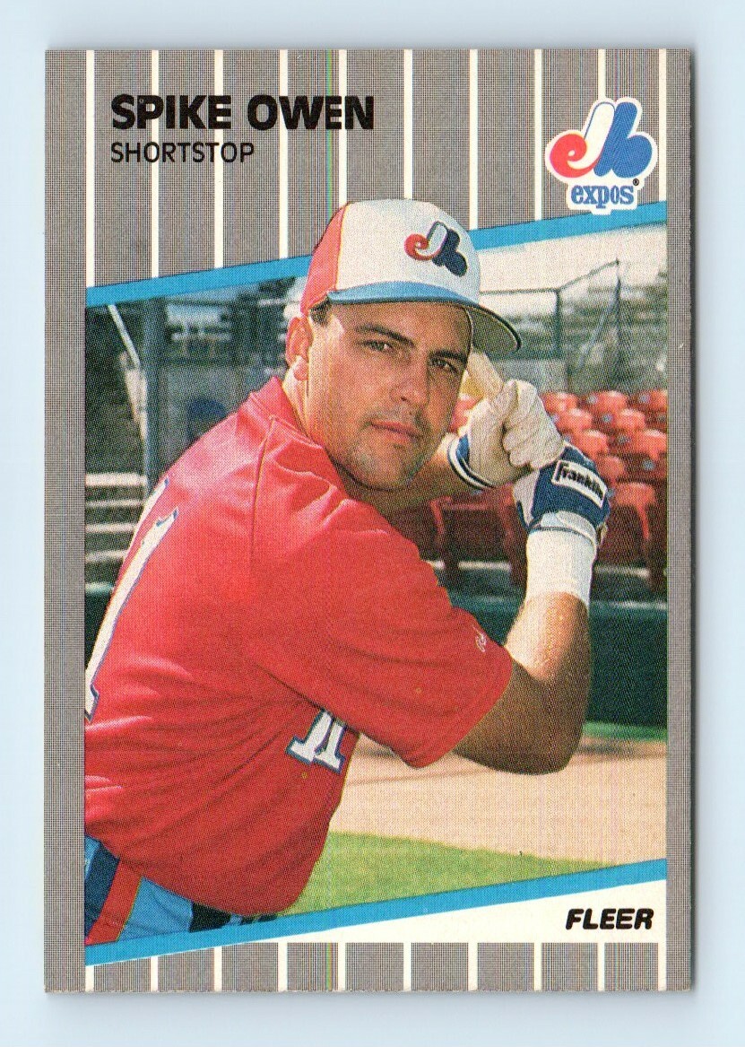 1989 Fleer Update Spike Owen Montreal Expos #U-98