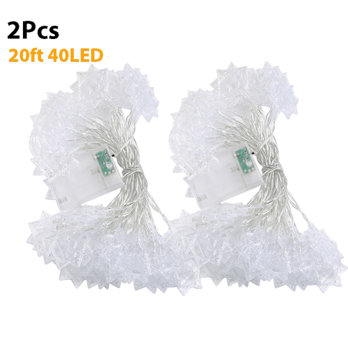 Moon Star String 40 Led 20FT Warm Lights Fairy Ramadan, Xmas, Wedding Decoration - Picture 18 of 19