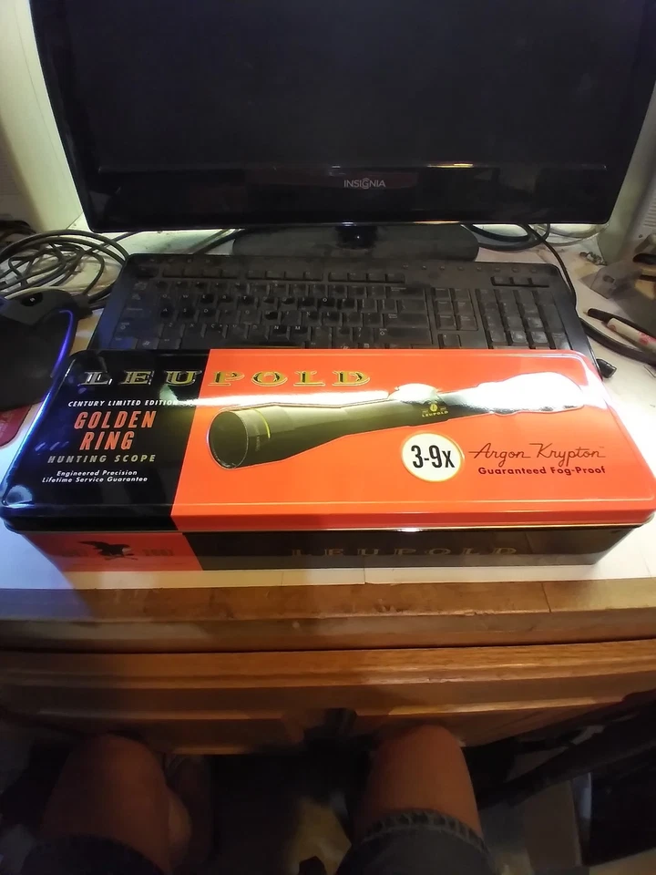 Mira telescópica, cuchillo y moneda de caza anillo dorado edición limitada siglo Leupold 3-9x40 Foto 2 de 4