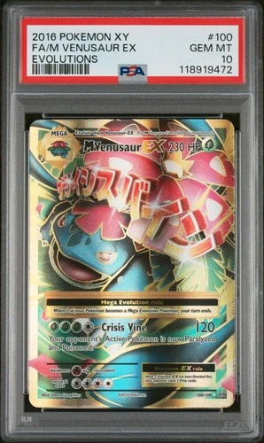 M VENUSAUR EX 100/108 EVOLUTIONS POKEMON PSA 10