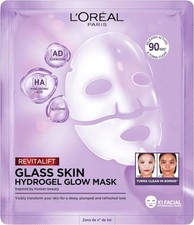 L'Oreal Revitalift Glass Skin Filler Hydrogel Glow Mask 1 Pack
