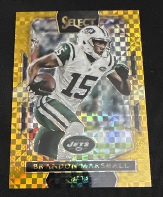 2016 Panini Select - Field Level BRANDON MARSHALL Gold Prizm /10 NY JETS BOOKEND