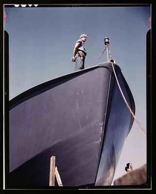 Photo:New Orleans Louisiana 1942 Coast Guard Sentry Torpedo Boat Shipyard