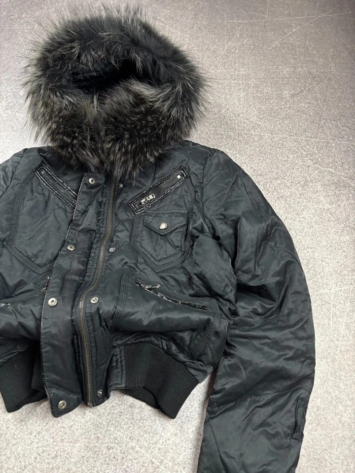 ВИНТАЖНЫЙ STREETWEAR JUNYA WATANABE СТИЛЬ ЯПОНСКИЙ МЕХ МОЛНИИ КАПЮШОН КУРТКА 90-Х - Изображение 3 из 4