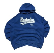 Vintage Kentucky Wildcats Blue Hoodie Mens XL NCAA Basketball March Madness