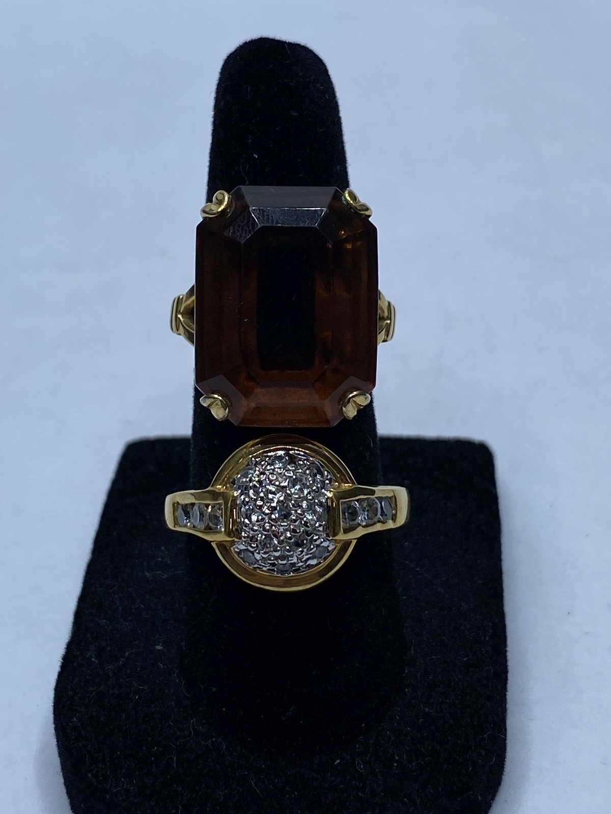 Gold Filled Spinel Assorted Ring Bundle 2pcs 10.7… - image 1