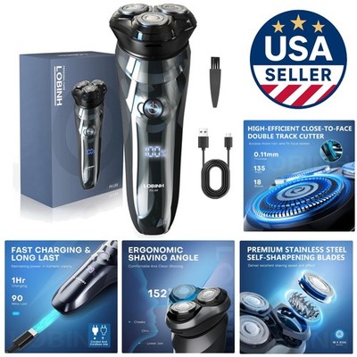 Lobinh PA188 Waterproof Electric Shaver for Men - Rechargeable & Fast Charging