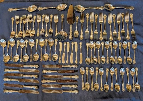 85 Pc. Set International Joan Of Arc Sterling Silver Service For 12 & Svg. Pcs.