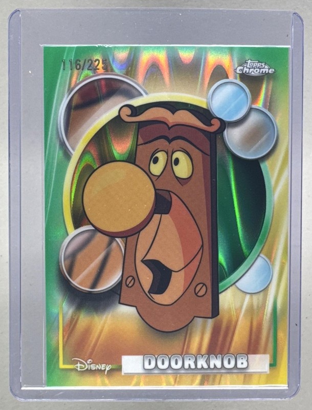 Doorknob 2026 Topps Chrome Disney #80 Yellow & Green RayWave /225