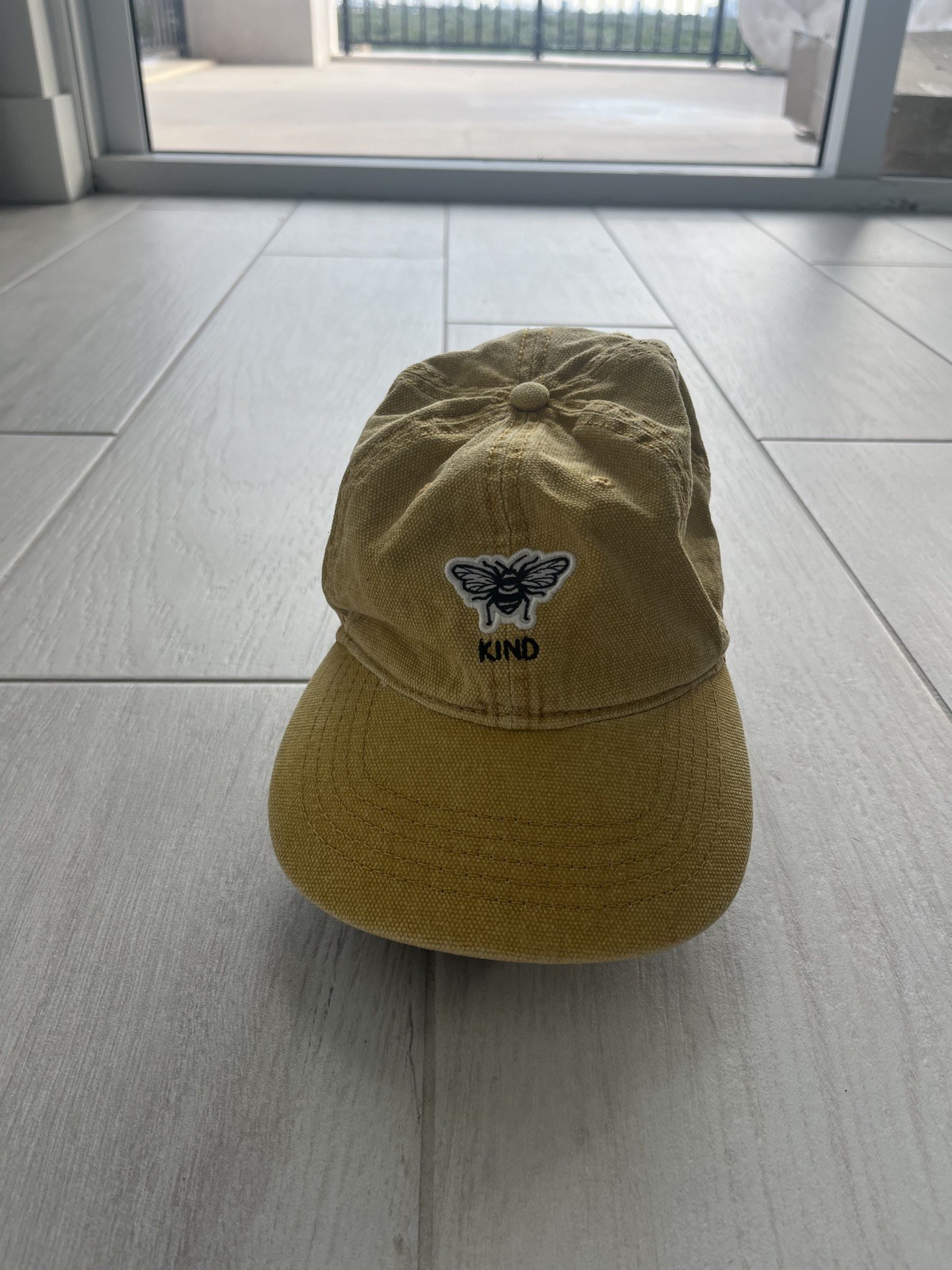 Bee Kind Hat Cap Yellow Strapback Adjustable One … - image 3