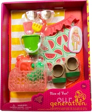 Our Generation Slice of Fun Doll Accessories Swimsuit Sandals