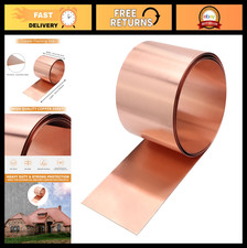 Copper Flashing Roll 24 Gauge 6in x 10ft - 99.95 Pure Copper Sheet for Roofing