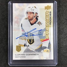 2024-25 Premier Hockey LUKAS CORMIER Base Rookies Autograph Gold 31/35