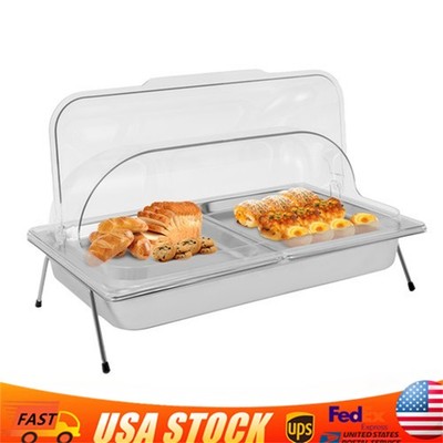 Countertop Food Serving Display Container Condiment Dispenser Tray with Lid