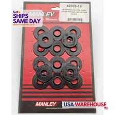 Manley 42377-16, Set of 16 Black Steel 1.550 Spring Cups Performance Racing Part