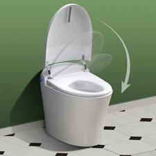 HOROW Heated One Piece Smart Toilet w/ Tankless with Blackout Flush Soft Cover