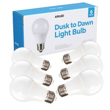 612pack Dusk To Dawn A19 Led Light Bulb 9w Equivalent 60w 2700k 5000k800lm