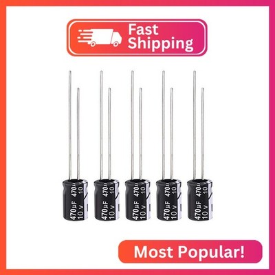 Tnisesm 20Pcs Electrolytic Capacitor 470uF 10V with Aluminum Radial Leads 470UF-