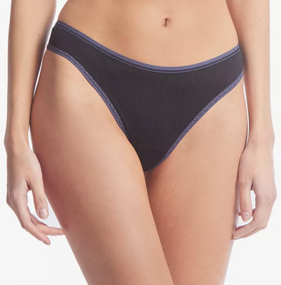 Hanky Panky SMALL MoveCalm Natural Rise Thong NWOT Black/Granite