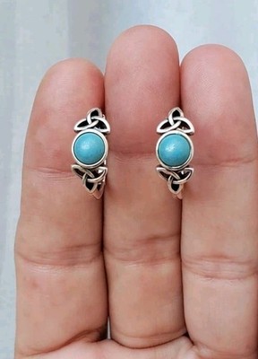 925 Sterling Silber Ringe, Kelten und Türkis Steine 