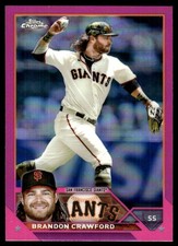 Brandon Crawford 2023 Topps Chrome #195 Giants Insert ? SEE SCAN! FREE SHIPPING
