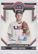 2022 Panini USA Baseball Stars & Stripes Blue Ink /349 Samuel Highfill Auto 0g4
