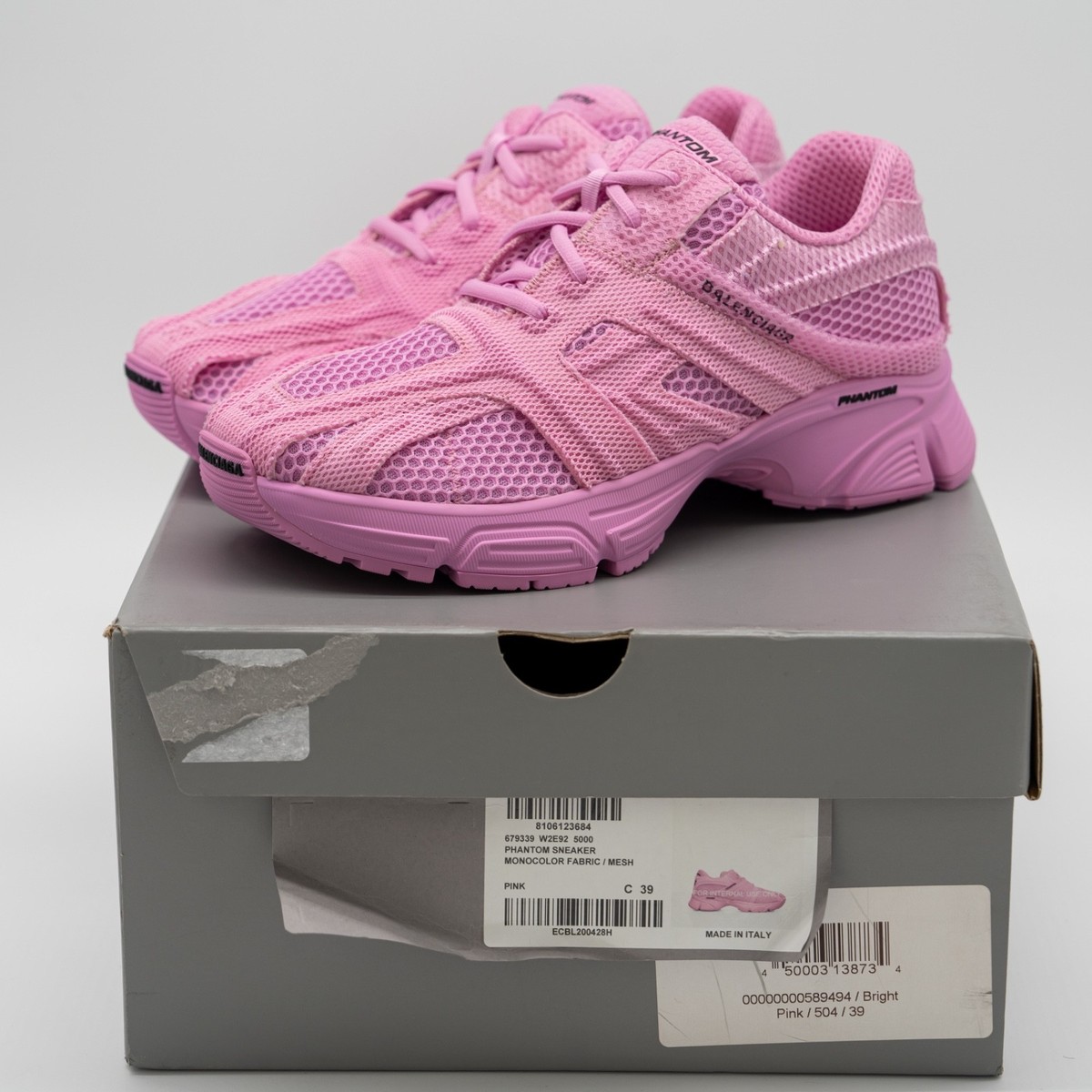 size 39 EU / 9 US Balenciaga Phantom Sneakers Pink Mesh | eBay