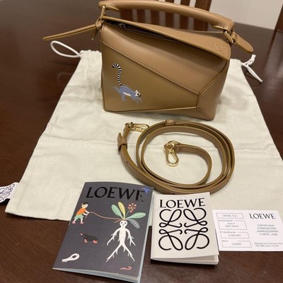 小物 LOEWE LOEWE x Suna Fujita Collaboration Puzzle Mini Handbag Oak Brown