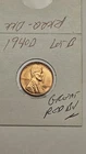 wheat penny 1940D LINCOLN CENT SHARP RED BU 1940-D UNC RED LUSTER LOT #B