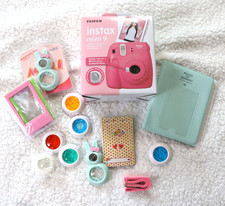 FUJIFILM INSTAX MINI 9 Instant Film Camera Flamingo Pink Lot with Accessories