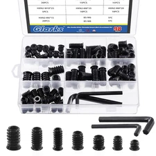 97Pcs M6 M8 M10 Threaded Inserts Nuts Zinc Plated Carbon Steel Hex Socket Drive 