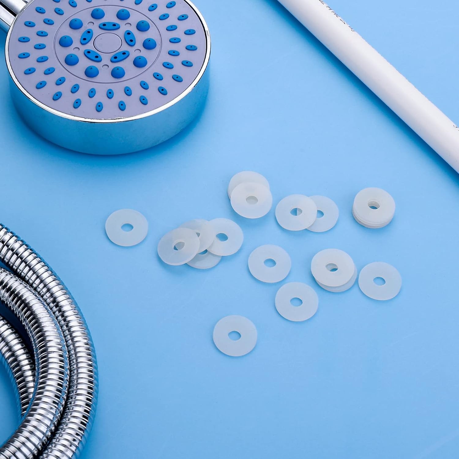 Grevosea 20Pcs Nylon Flat Washer 13/16" OD,3/16" ID Clear Washers... 