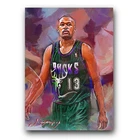 Glenn Robinson Art Card Limited 15/50 Edward Vela Signed (Milwaukee Bucks)