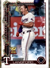 2025 Topps Holiday - Wyatt Langford #H87 Backs Short Print Variation