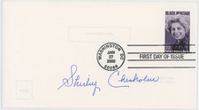Shirley Chisholm Autographed Signed Cachet Envelope FDC AMCo COA 30975