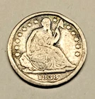 1838 Seated Liberty Half Dime No Drapery Large Stars