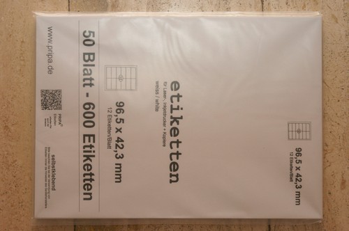 Klebe-Etiketten FORMATWAHL DIN A4 PRIPA selbstklebend 70g/m² weiß Büro/Versand. - Bild 21 von 31
