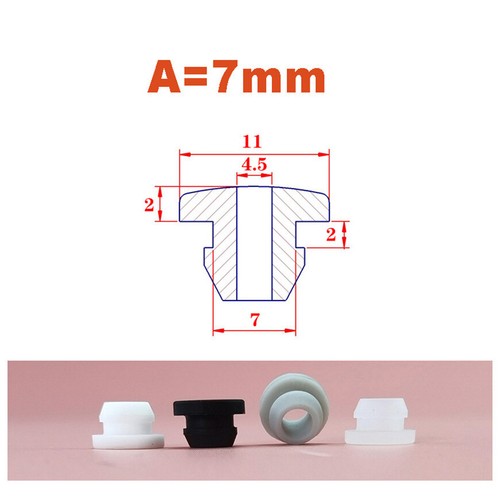 Passacavi Cablaggio Gomma Silicone Passacavo Aperto Proteggi Boccole 4,5mm-60,6mm - Foto 17 di 62