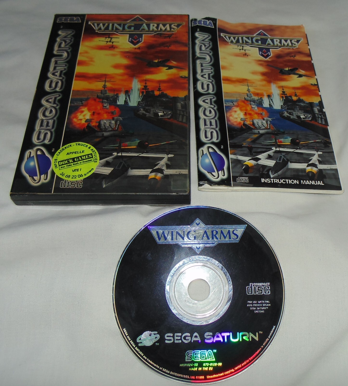 wing arms authentique version originale sega saturn complet