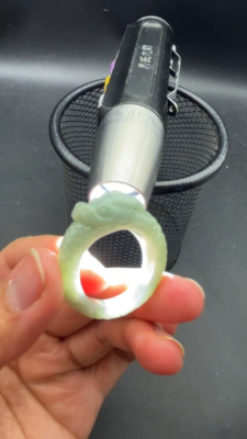 ん Video Certified Green Natural A JADE Jadeite RING Dragon NO.11