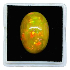 9.30 Cts Certified Natural Ethiopian Opal Untreated Flashy Fire Loose Gemstone