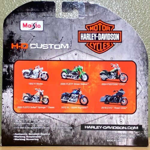 Harley Davidson 2004 FXSTDSE CVO Maisto HD Custom Series 37 modelo 1:18 nuevo en paquete 2022 - Imagen 3 de 9