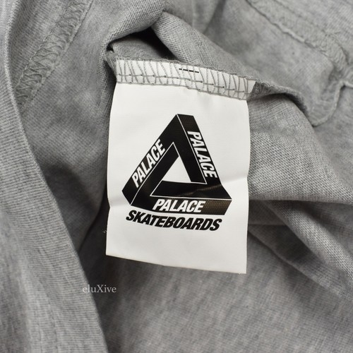 NUEVO CON ETIQUETAS Palace Corn Lightning Tri-Ferg Logo Camiseta Gris Para Hombre M FW19 DS AUTÉNTICA - Imagen 5 de 7