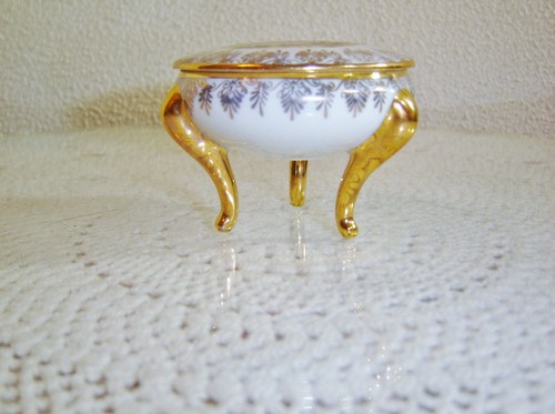 Vintage F.M. Limoges France Portrait Trinket Box - Bild 1 von 4