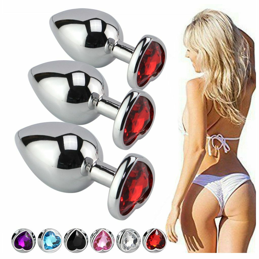 3 PCS Butt Toy Insert Plug Stainless Steel Metal Jeweled Plated Stopper S/M/L | eBay 3 PCS Butt Toy Insert Plug Stainless Steel Metal Jeweled Plated Stopper S/M/L | eBay