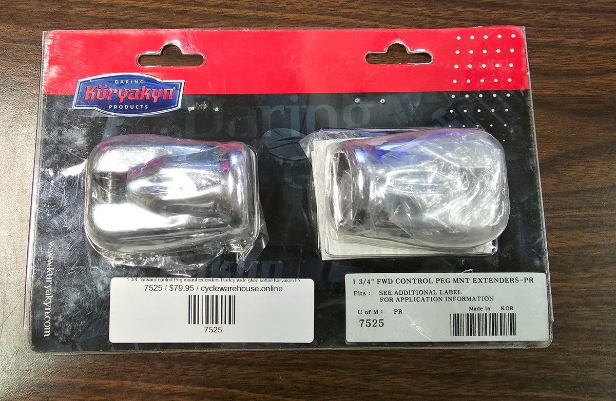 サイン 1 3/4” forward control Peg mount extenders Harley wide glide